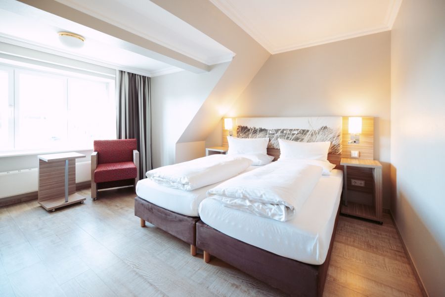 Unse: Doppelzimmer im Boutique-Hotel Myn Utspann in Husum